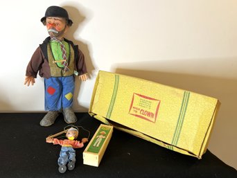 3BR/ Vintage Emmett Kelly's 'Willie The Clown' W/ Orig Box & The Living Puppet - Japan