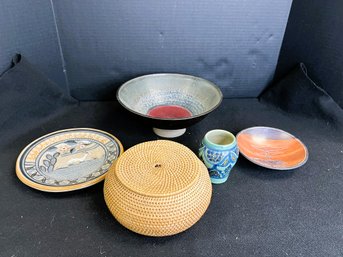 SF/ 5pcs - Artisan Pottery And Wicker: Mexico, Morocco Etc