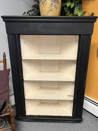 AD40/2FL: Painted Wooden Corner Shelf - 3 Shelves