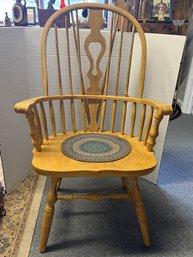 AD38/2FL: Painted Windsor Arm Chair - S. Bent & Bros '677 A92 873'