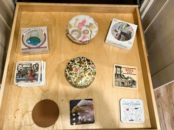 K/ Shelf - Assorted Coaster Lot: Stone, Alcohol Proof, Thirstystone, CoasterStone Etc