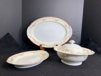 SF/ 3pcs - 'Sone' Vintage Fine China Serving Pieces - Occupied Japan