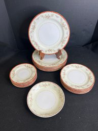 SF/ 18pcs - 'Sone' Vintage Fine China Plates And Bowl, Occupied Japan - Lot #1