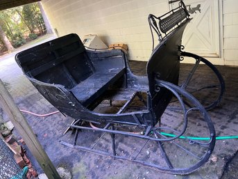 BY/ Vintage - Possibly Antique - Horse Drawn / Santa Sleigh - 6ft Long X 4ft High - Beautiful Detailing