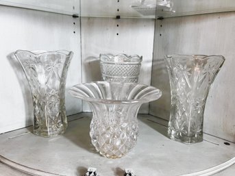 DR/ 4pcs - Assorted Large Glass Vases