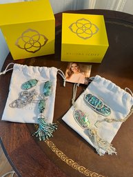 B2A/ Bundle Of Beautiful Costume Jewelry #3 - Kendra Scott 2 Sets Necklaces & Earrings