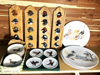 L4/ 23pcs - Decorative Collector Bird And Duck Dishes And Plaques By Various Artists