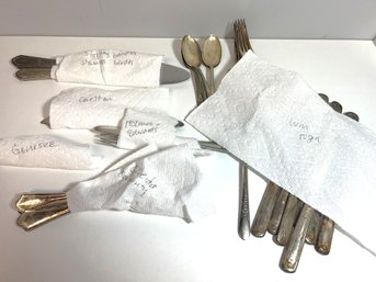 Silverplate Flatware - Oneida Community, Genesee, Wm Rogers, Holmes & Edwards, Carlton & 2 Sterling Handle