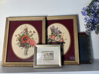LR/ 6pcs - Assorted Art And Photo Frames: Unique Small Art - Signed And Marked '925'