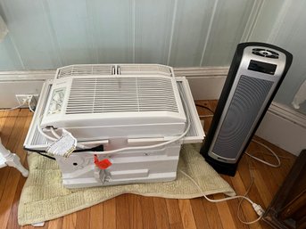 B2A/ Lasko Tower Heater & White Frigidaire Window 5000 BTU Air Conditioner