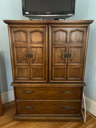 B2A/ Tall Wood Chest On Chest, 2 Drawer Below, 3 Drawer Behind Doors, Barbo's Furniture