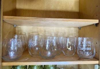 K/ 13 Piece Stemless Wine Glass Lot