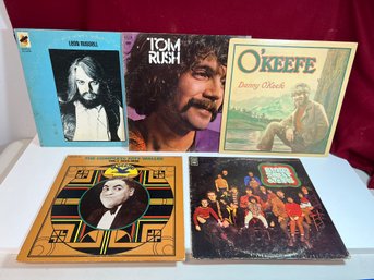 NBT/ 5 X Vintage 33rpm Vinyl Record Albums: Blood Sweat & Tears, Tom Rush, Fats Waller, Leon Russell Etc