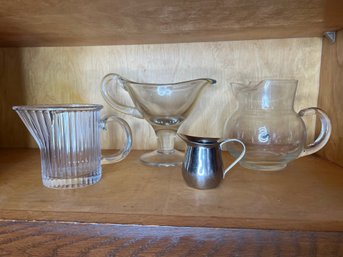 K/ 4 Sm Pitchers Including Vollrath And Dansk