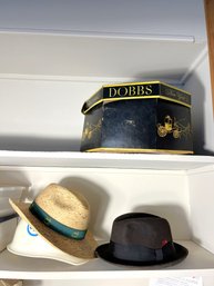 1BR/ 3pcs - Vintage Hats And Helmet: Masters Golf, NE Telephone, Dobbs