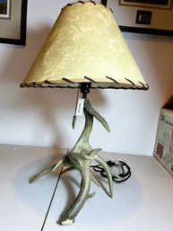 L2/ New With Tag - Antler Lamp With Faux Hide Shade