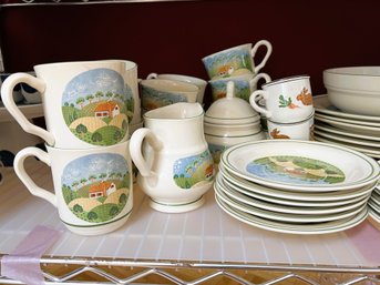 24 Pc Sangostone 'Country Cottage', Villeroy & Boch - Lot #1