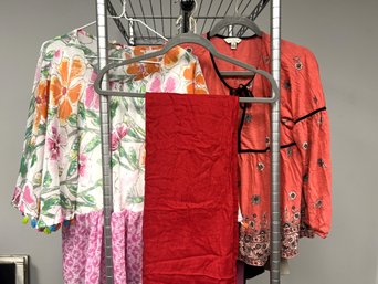 T/ 3pcs - Colorful Women's Blouses And Scarf: Lucky Brand Etc