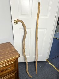 CRG7/L 2pcs: Unique Gnarled Wood Walking Sticks
