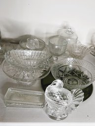 18 Pc Great Assortment Of Glass Serving Ware