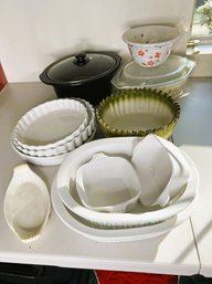 12 Pc's Assorted Ceramic Serving Bowls - Corning Ware, Manger, George Britartd Etc