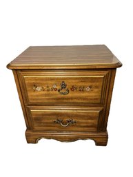 CRC10/L: Vintage Henry Link Hand-painted 2 Drawer Night Stand