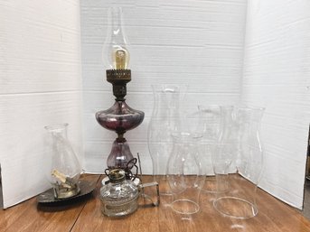 CR/A Box And Loose: 6pcs - Oil Lamps And Glass Shades