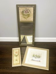 T/ 3pcs - Framed Wall Art - 1 With Mirror: Blum & Olson