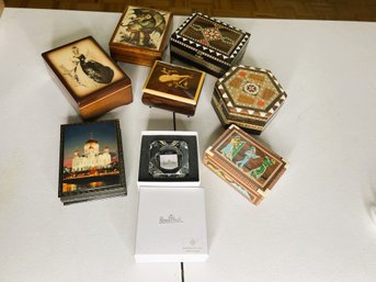 Box Of 8 Unique Decorative 3 Trinket And 5 Music Boxes