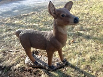 FY/ Large 'Massarelli's' Stone Standing Deer Lawn Ornament