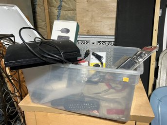 C/ Bin With Multiple Electronic Accessories And Playstation 3