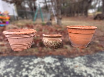 G/ 3pcs - Terra Cotta Planter Lot