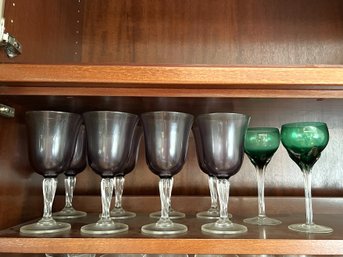 10 Pieces Colored Stemware