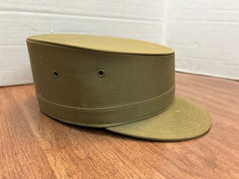 CR/A - Vintage Army Green Military Cap By Society Brand Hat Co. Size 7