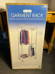 C/ Chrome 2-tier Garment Rack - New In Box - Ocean State