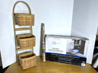 C/ 3pcs: Home Organizing: Contact Paper, Pull-out Cabinet, Baskets On Hanger