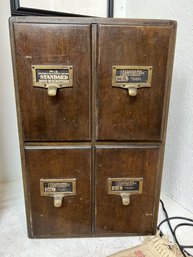 CR/E - Vintage 4 Drawer Card Catalog Cabinet From Standard Company