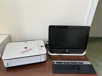 2H/ 3pcs - Cannon Printer/Scanner, HP Vision Desktop Computer, Keyboard