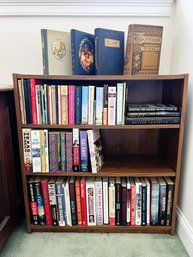 2H/ Low 3 Shelf Bookcase Complete W All Books Shown: Mostly Fiction And A Few Vintage Too