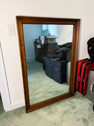 2B2/ Large Wood Framed Mirror - Hangs Horizontally With Wire