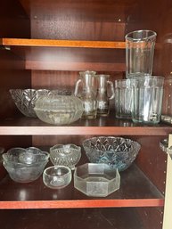 13 Pc's Assorted Glassware - Bowls, Carafes, Glasses