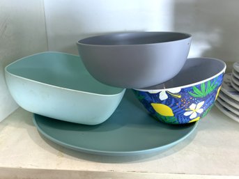 K/ 4pcs - Melamine Bowls And Plate