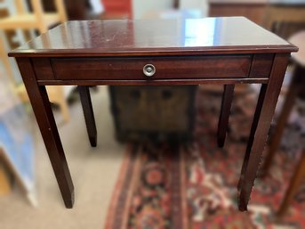 CR/D - Small Mahogany Look Desk With Center Drawer By Bombay Outlet