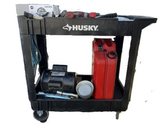 G/ 10plus Pcs: Husky Resin Wheeled Shop-work Cart W All Contents