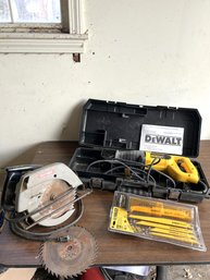 G/ 4pcs - Power Tool Lot #1: DeWalt Reciprocating Saw And Craftsman Circular Saw