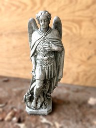 G/ Stone Statue #2: St Michael The Archangel Slaying A Serpent