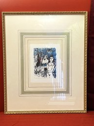 DR/ Framed Print Wall Art - Marc Chagall - 'nude With Bouquet'
