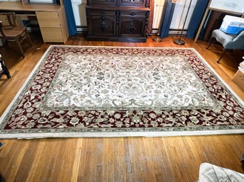 M/ Lovely Floral Design Area Rug - Red, Beige, Green - 8' X 11'