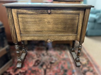 CR/D - Vintage Side Table With Drop Front Door