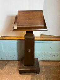 M/ 2 Piece Vintage Wood Podium